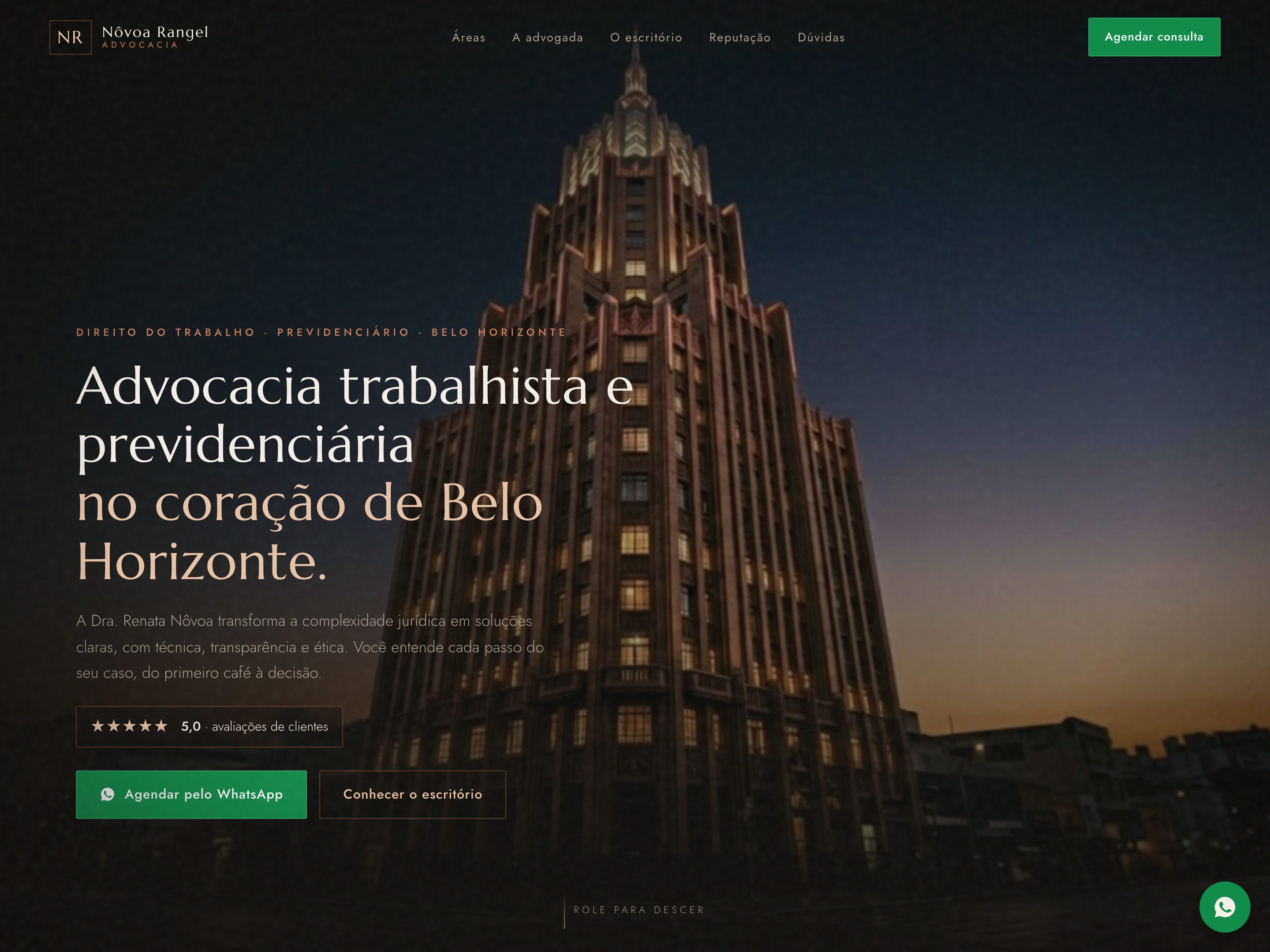 Preview do template Advocacia Trabalhista & Previdenciária