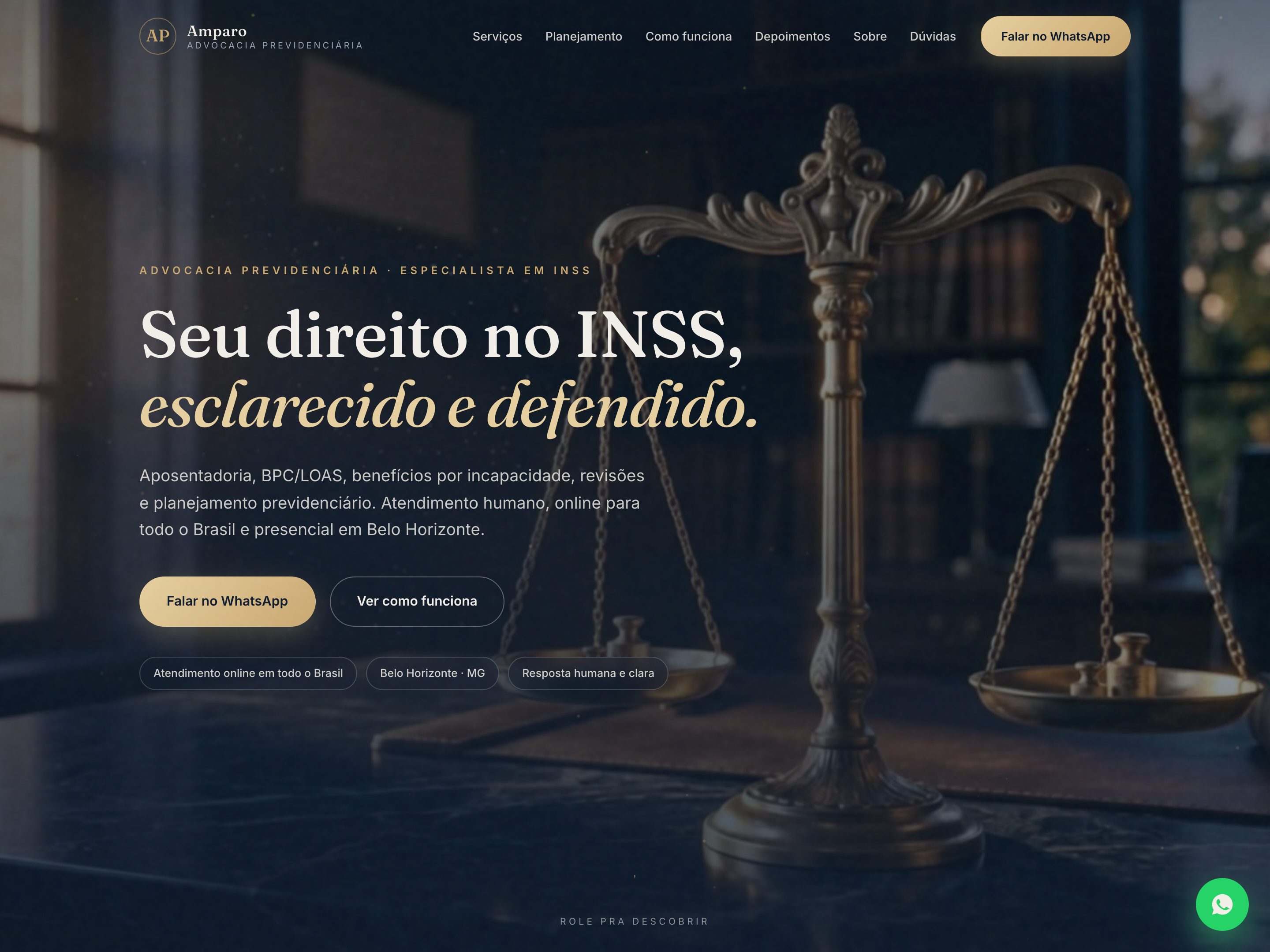 Preview do template Advocacia Previdenciária (INSS)