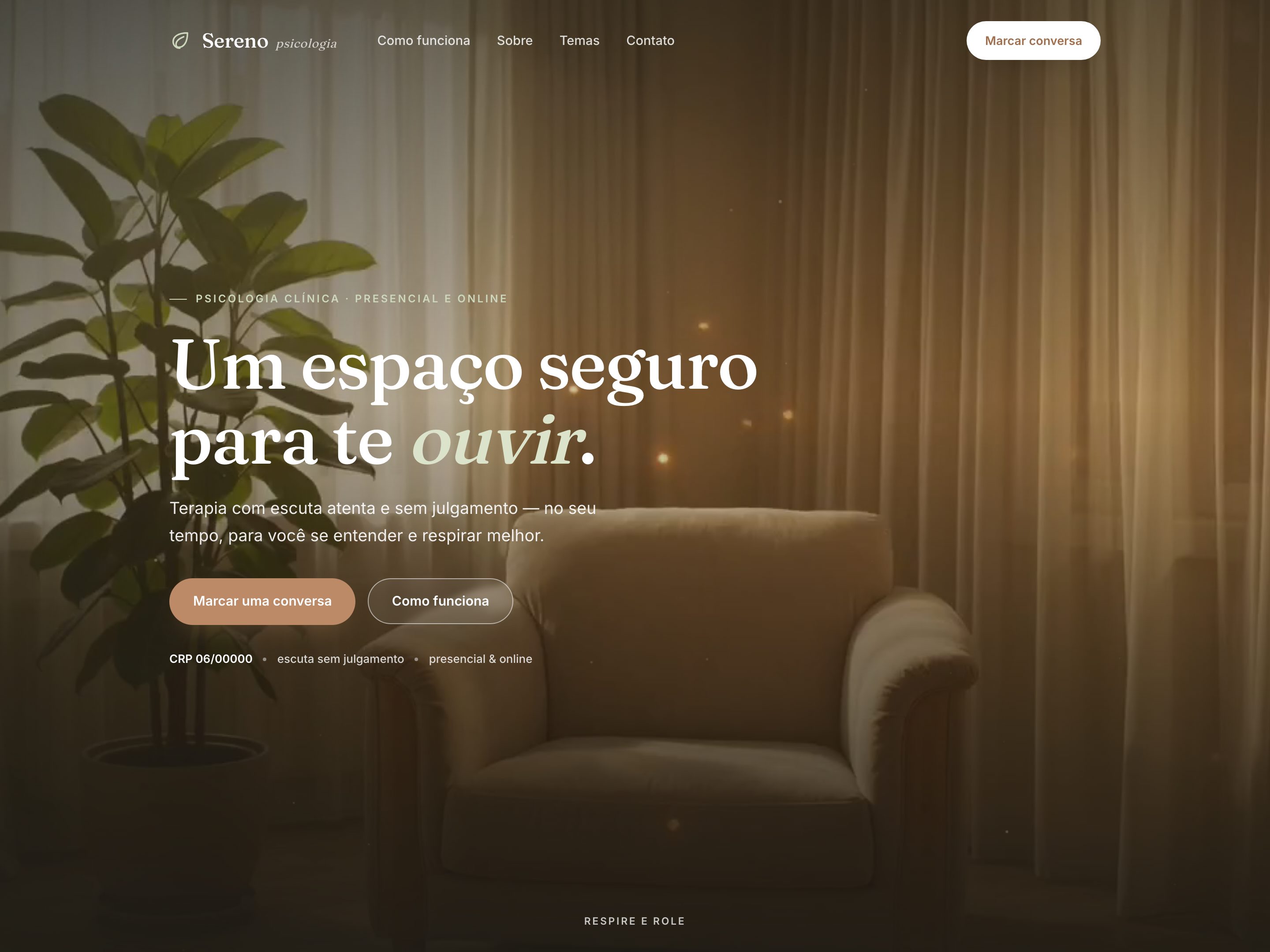 Preview do template Psicologia Clínica